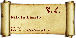 Nikula László névjegykártya