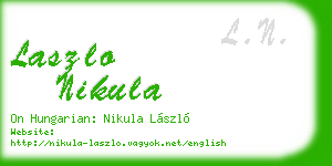 laszlo nikula business card
